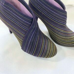 United Nude Architectural Platform Ankle Booties Purple Graphic | Size 8.5